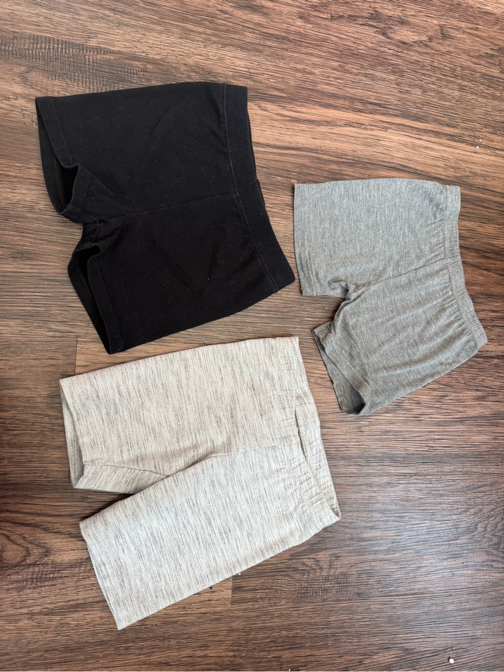 GAP Kids Bike Shorts Trio - Black, Light Gray & Oatmeal